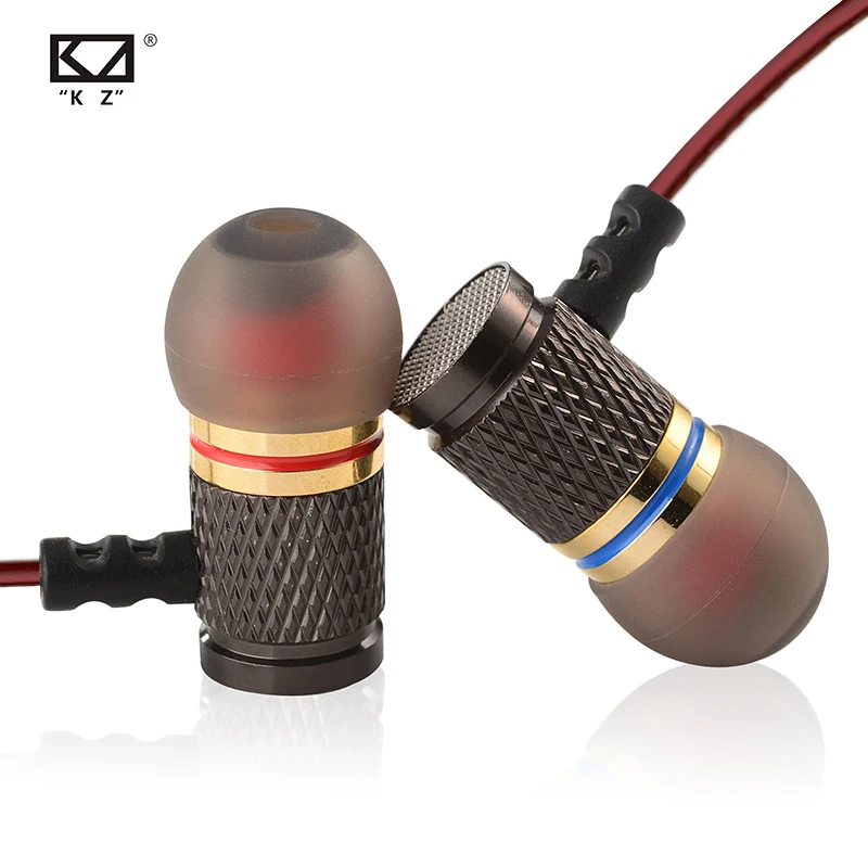 Hi-Fi наушники с микрофоном KZ EDR1 специальное издание покрытым золотом корпусом 3 5