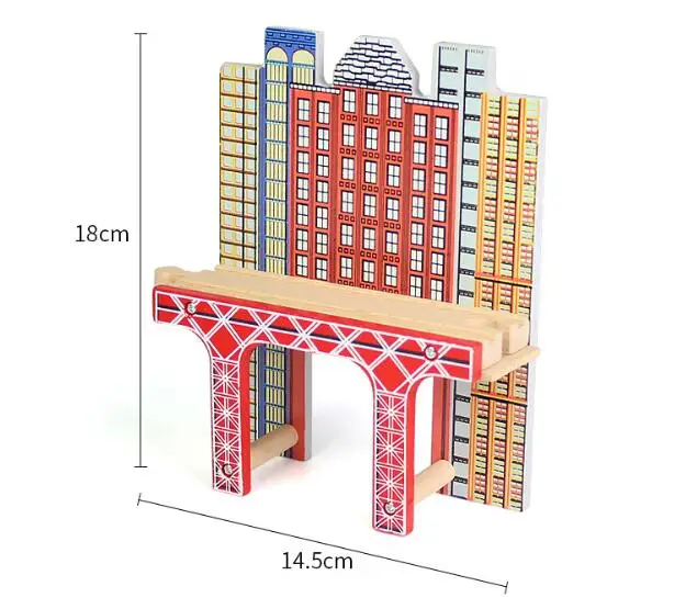 Большой трек для крана один комплект тянущийся кран деревянный поезд сборная