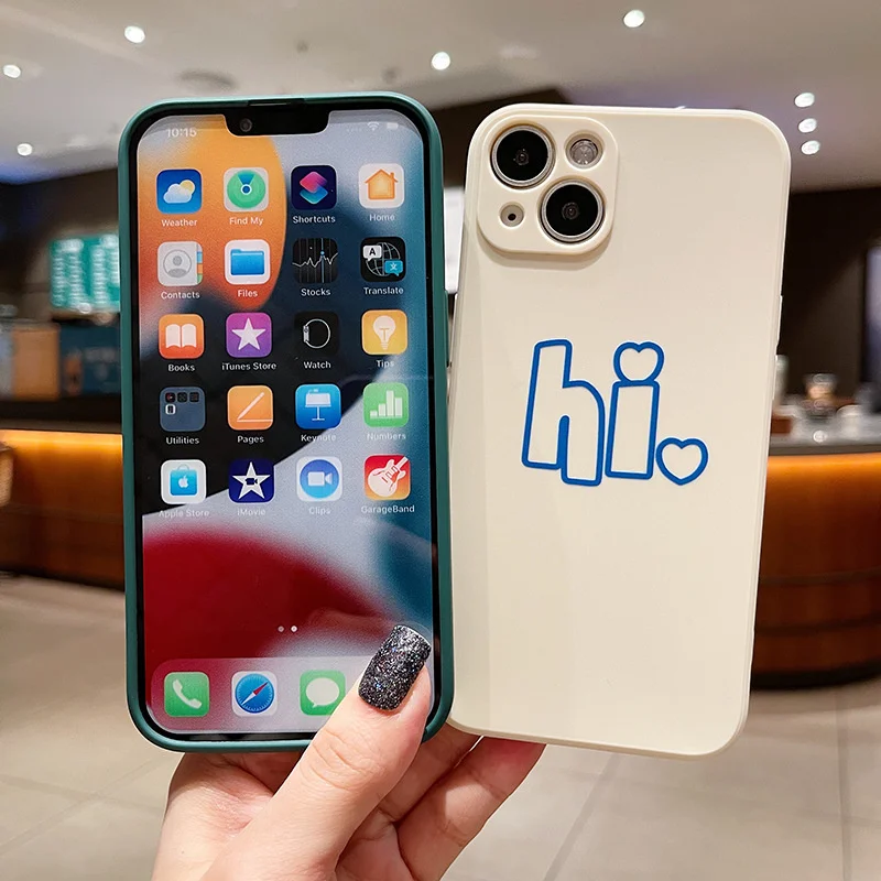 2022.Personalized English For Iphone13 Mobile Phone Shell XR Personalized 11pro Creative Max Couple 12 Net Red Soft Shell