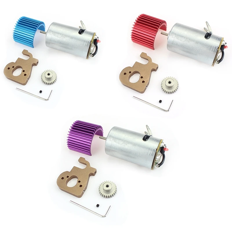 

for Wltoys 124019 124018 1/12 RC Car Upgrade Parts 550 Brushed Motor with Mount Base Heat Sink Spare Accessories