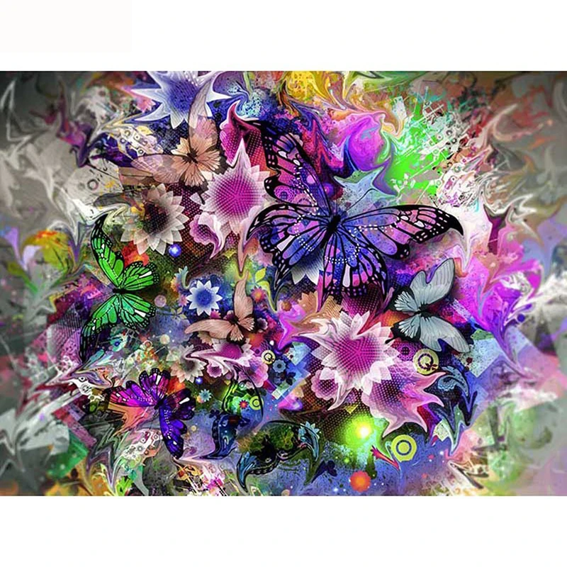 Diamond Mosaic Animals 5D Picture Of Rhinestone Home Decoration DIY Painting Butterfly Full Square Drill LK1 | Дом и сад
