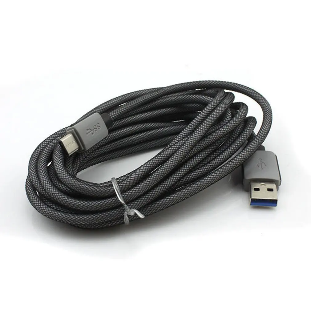 USB 3 1 плетеная рыболовная сеть для зарядки передачи данных кабель Type C 0 указывает
