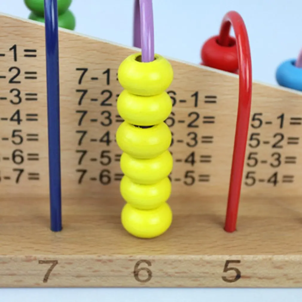 

Multicolor Wooden Abacus Soroban Toys Children Counting Calculation Shelf Blocks Montessori Learning Educational Math Toys