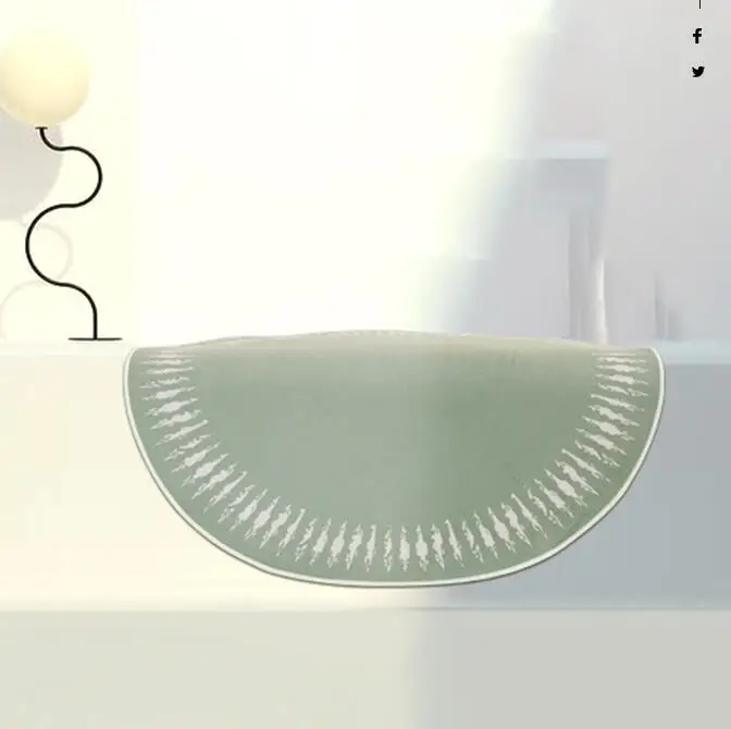 Beste Nieuwste Ronde Coral Fluwelen Tapijt Groen Pure Kleur Wateropname Sofa Tapijt Voor Slaapkamer Woonkamer Kinderen Tapijt Yoga Matten