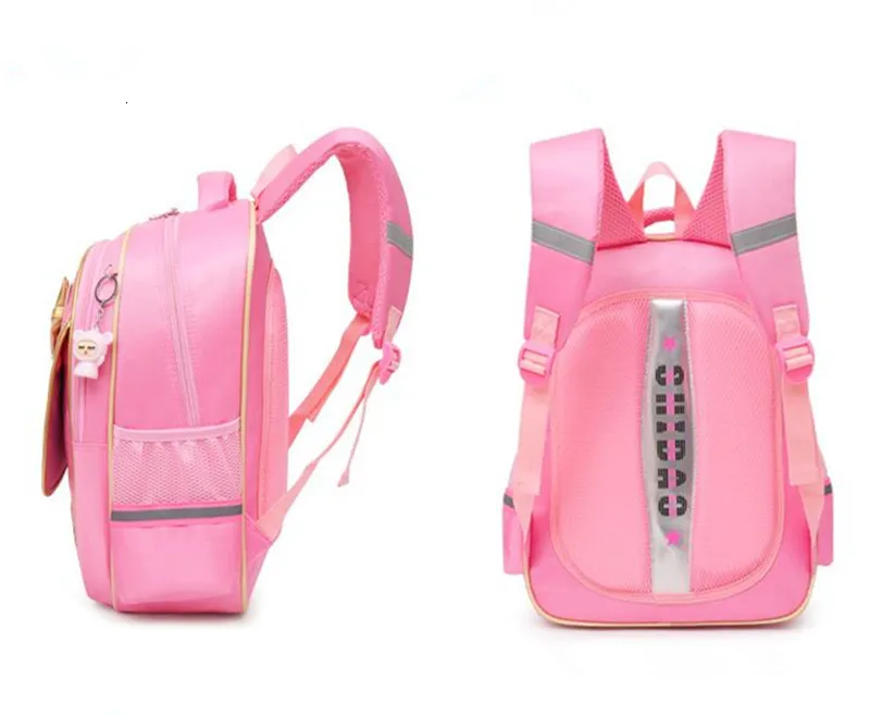 Orthopedic Cute Cat School Bags For Girl Cartoon Pupils Backpacks Children Waterproof Schoolbags Thicken Shoulder Strap Mochila