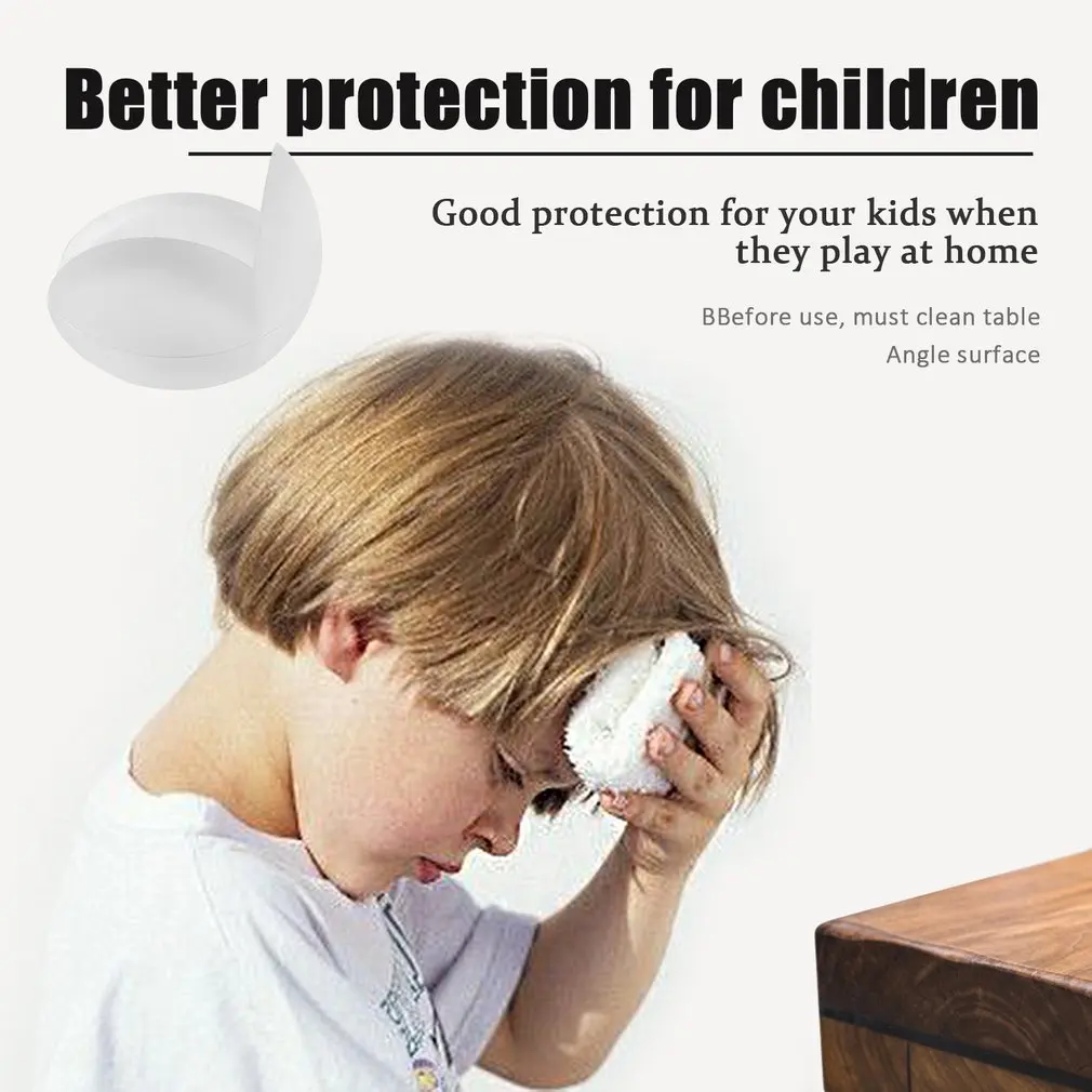 Protectores de esquina de silicona para Beb&eacute; y Ni&ntilde;o, cubierta de esquina de mesa protectora de muebles de &aacute;ngulo recto, colisi&oacute;n esf&eacute;rica, 10 piezas-2