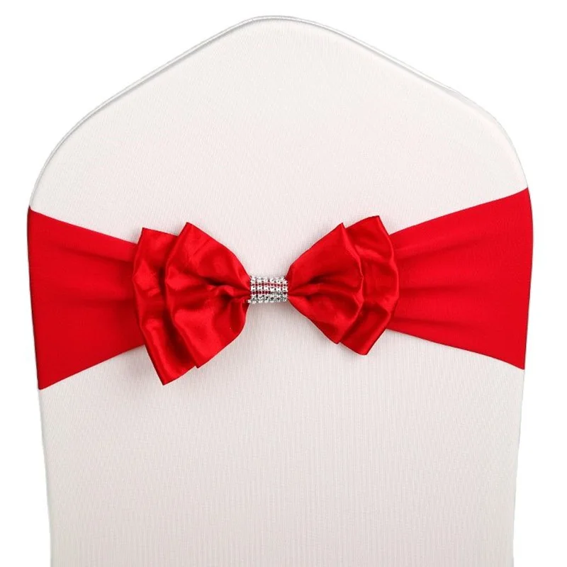 Ленты для стульев комплект с бесплатной застежкой бант эластичный Цветочный