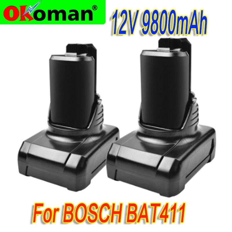 Литий-ионный аккумулятор высокой емкости BAT411 9800 мАч для Bosch 10 8 в 12 В 4 Ач BAT412A BAT413A
