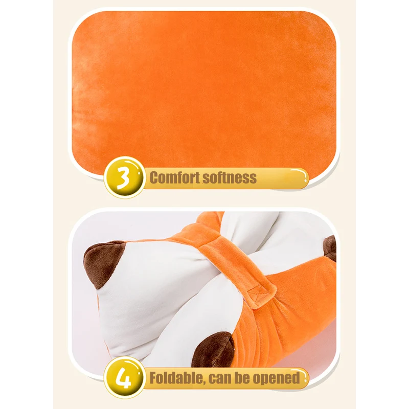 

Cute Multi-functional Pillow Forest Animal Plush Toys Soft Comfortable Folding Pillows LBV