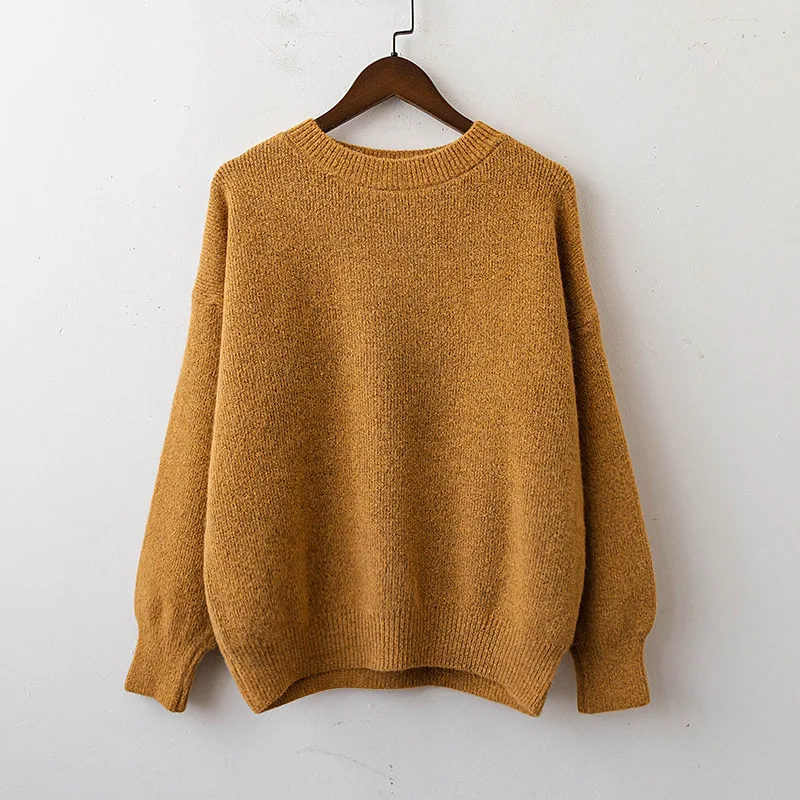 Свитер Женский вязаный оверсайз мягкий Повседневный джемпер модный Свободный