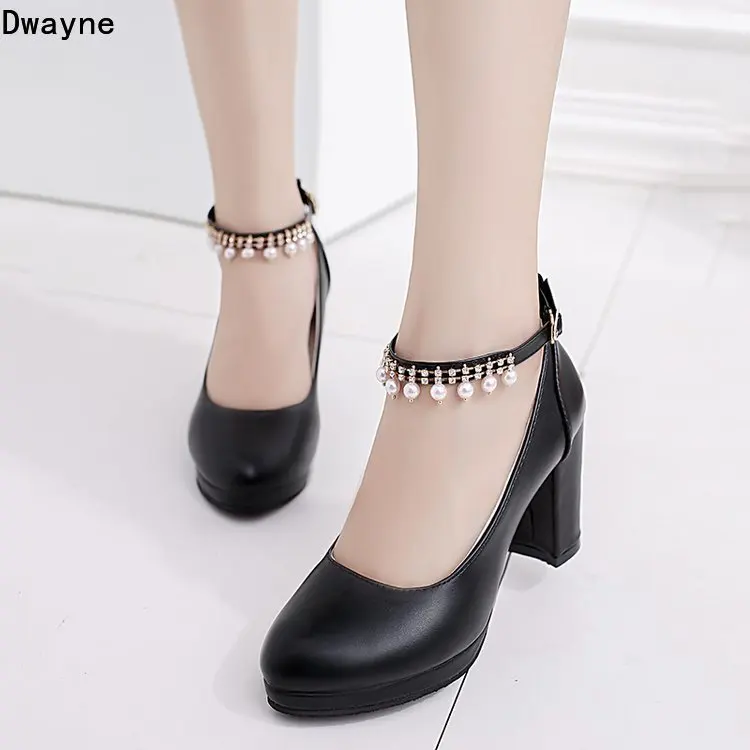 Туфли женские на толстой подошве элегантные вечерние туфли лодочки платформе