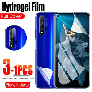 3-in-1 Full Cover Screen Front Back Hydrogel Film Not Glass For Huawei Honor 20 20Pro 20i Camera Len