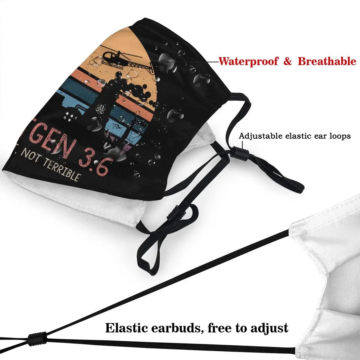 Маска для рта 3 6 Roentgen не большая страшная Чернобыльская анти-Дымчатая