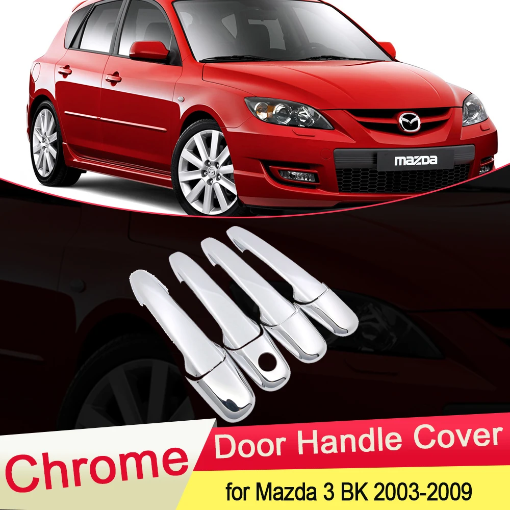 Для Mazda 3 BK Sedan Hatch MPS 2004 2005 2006 2007 2008 2009 Luxuriou хромированная дверная ручка накладка