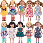 Милое платье для куклы, одежда, аксессуары для куклы 14,5 дюйма и куклы Paola Reina 32-34 см и куклы 12-14 дюймов для девочек, игрушки, подарки