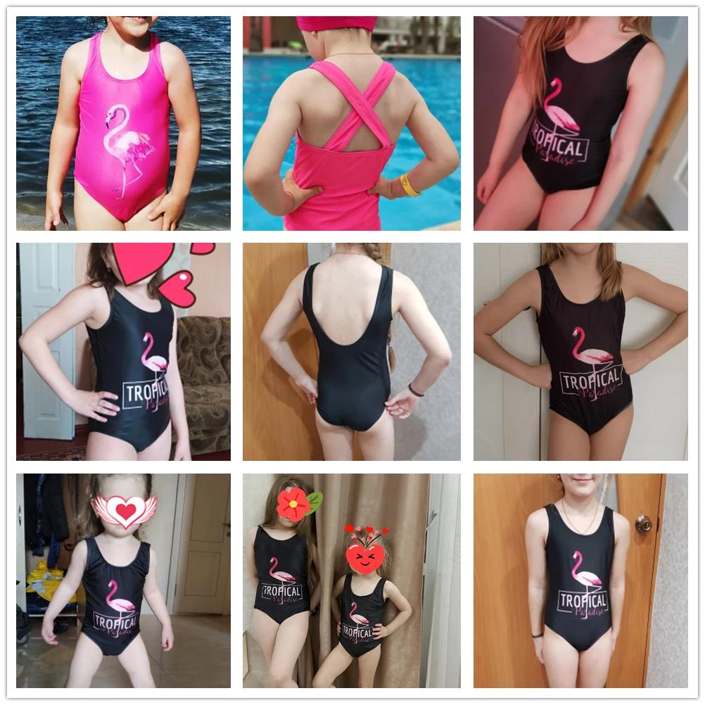 

For 2~12Year Girls swimsuit One piece Girls Swimwear High quality Children swimwear Kids Beach wear Bathing suit-ST146MIX