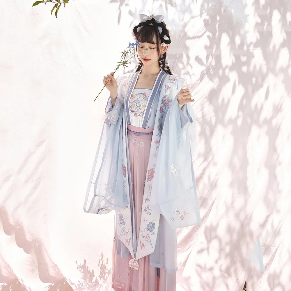 

Китайский традиционный ханьфу одежды для девушек, Женская винтажная Китайская народная танцевальный костюм для женщин династии платье при...