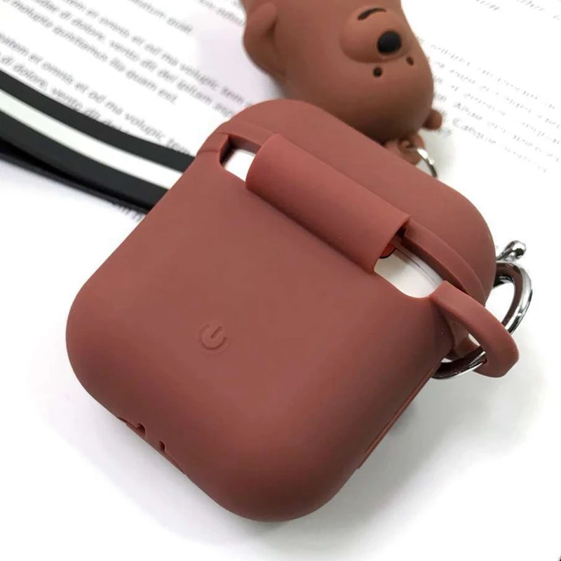 Милый силиконовый чехол, наушники для Apple Airpods i12 TWS, Bluetooth наушники, защитный чехол, мультяшная панда, коробка с брелком