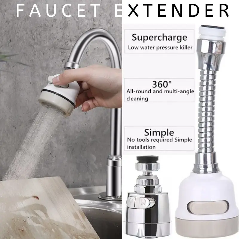 

Faucet Extender Silver Beige Three-speed Pressurized Foaming Shower Head Mode Household Bathroom Kitchen Supplies