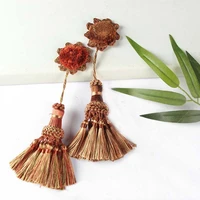 1pc flower fringe tassel hanging pendant handmade weave creative diy embellish home decor curtain accessories tassels trim