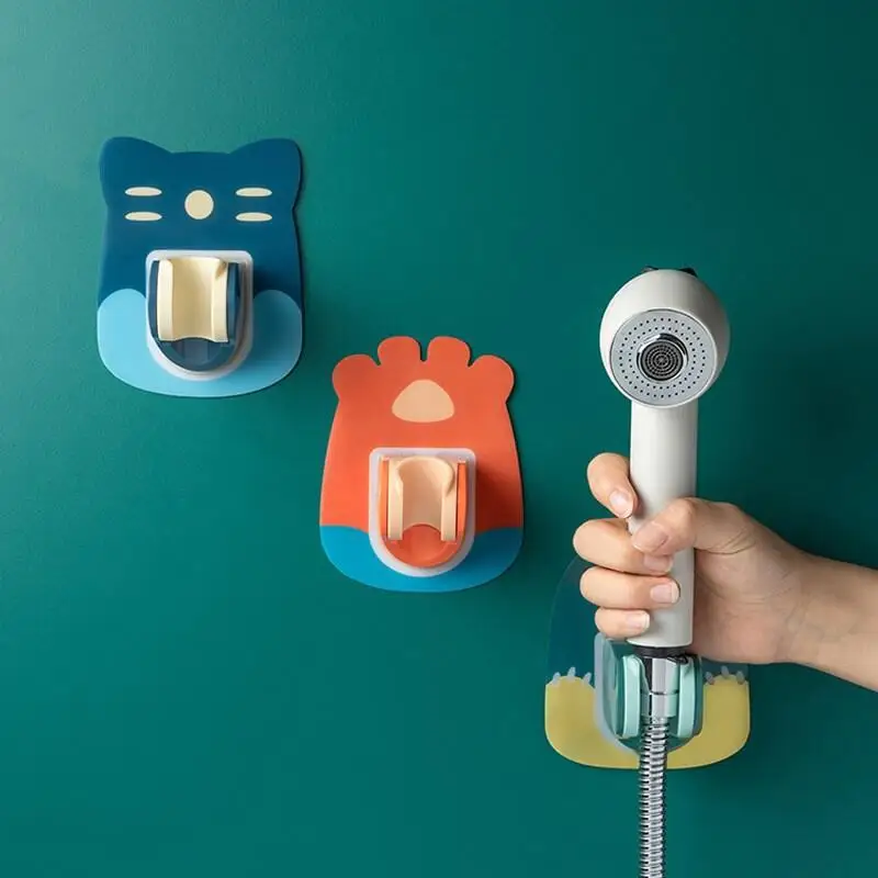 

Punch-free Adjustable Shower Head Holder Cartoons Self-adhesive Handheld Drill-free Showerhead Rack Bathroom Wall Mount Bracket