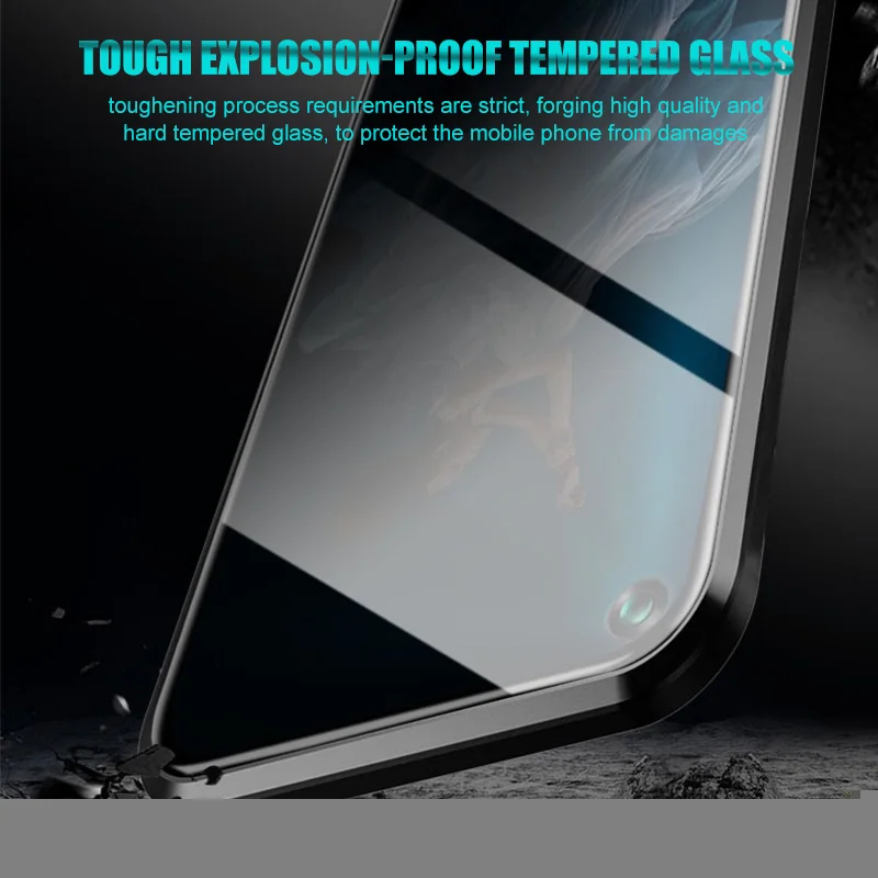 Магнитный чехол для huawei P30 P20 Pro Honor 9X20 Pro mate 20 X Nova 4 5 5i Pro двусторонний металлический чехол из закаленного стекла