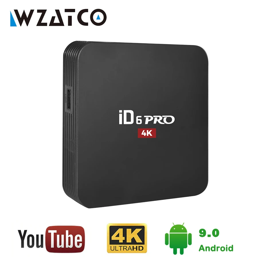 ID6PRO Android 9 0 Смарт ТВ коробка Четырехъядерный 64-bit 4 Гб 64 1080P 4K Google Play Store Netflix Youtube