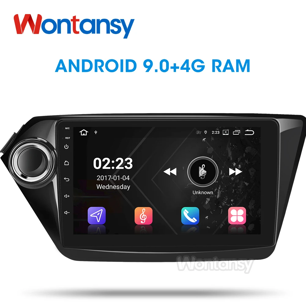Автомобильный dvd GPS-навигатор для Kia K2 RIO 2010-2015 с 9 дюймовым монитором 1024*600 стерео 3G