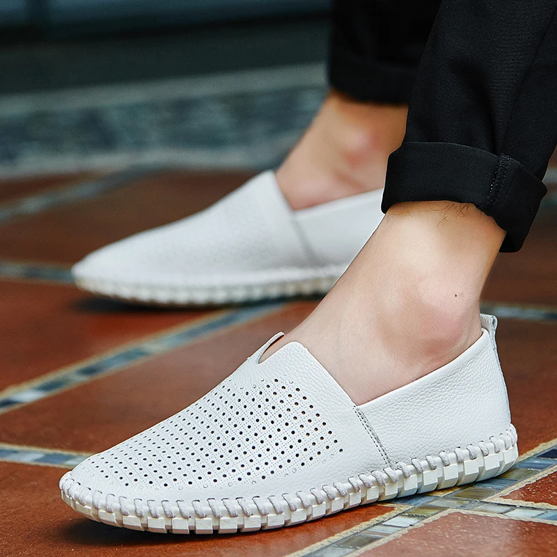 

Autumn shoes new Korean fashion soft-soled lazy shoes men's breathable leather shoes men's business shoes party shoes