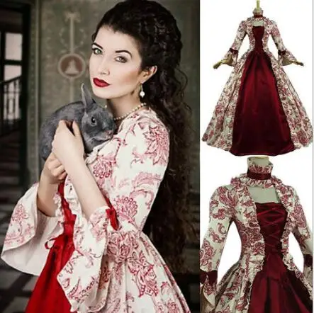 

Medieval dress Renaissance Gown Robe Palace Princess Dress Adults Vintage Evening Gown Lace Long Sexy Party Halloween Costume