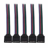 4 pin female male rgb led connector cable 200pcslot 10cm extended wires for smd 5050 rgb led strips lighting tape