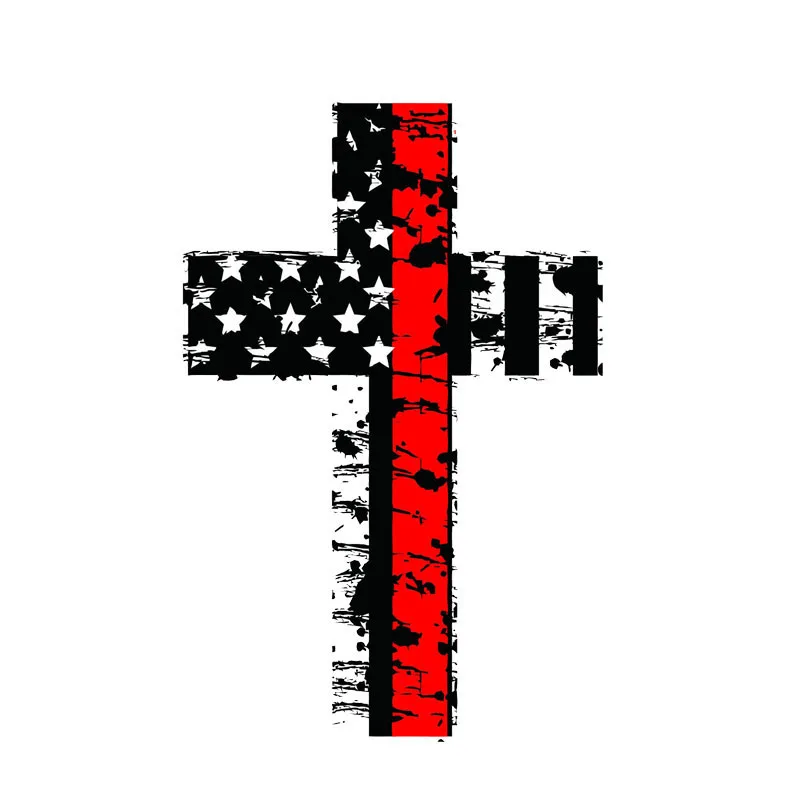 

Новый водонепроницаемый перекрестный флаг Americian, цветная наклейка на автомобиль пожарного, наклейки для автомобиля, бампера, крышки, царапи...