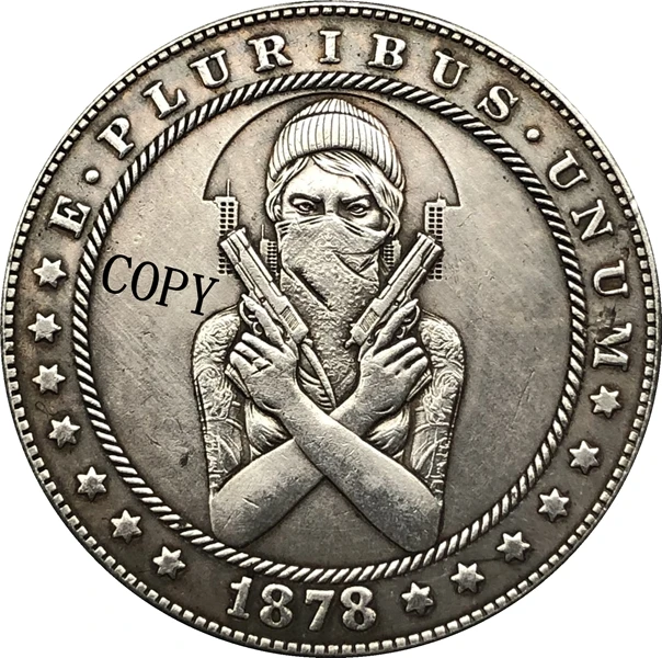 

Hobo Nickel 1878-CC США морганский доллар, копия монет типа 184
