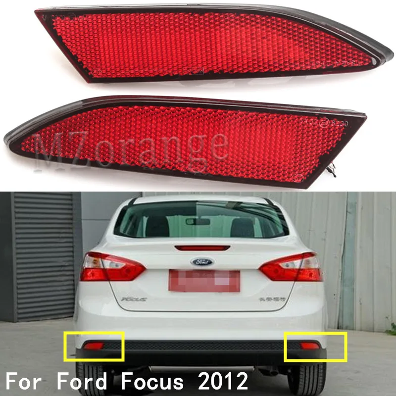 1 пара для Ford Focus 3 седан хэтчбек автомобильный Стайлинг тормозной светодиодный задний бампер отражатель светильник Предупреждение льная лампа 2012- автозапчасти