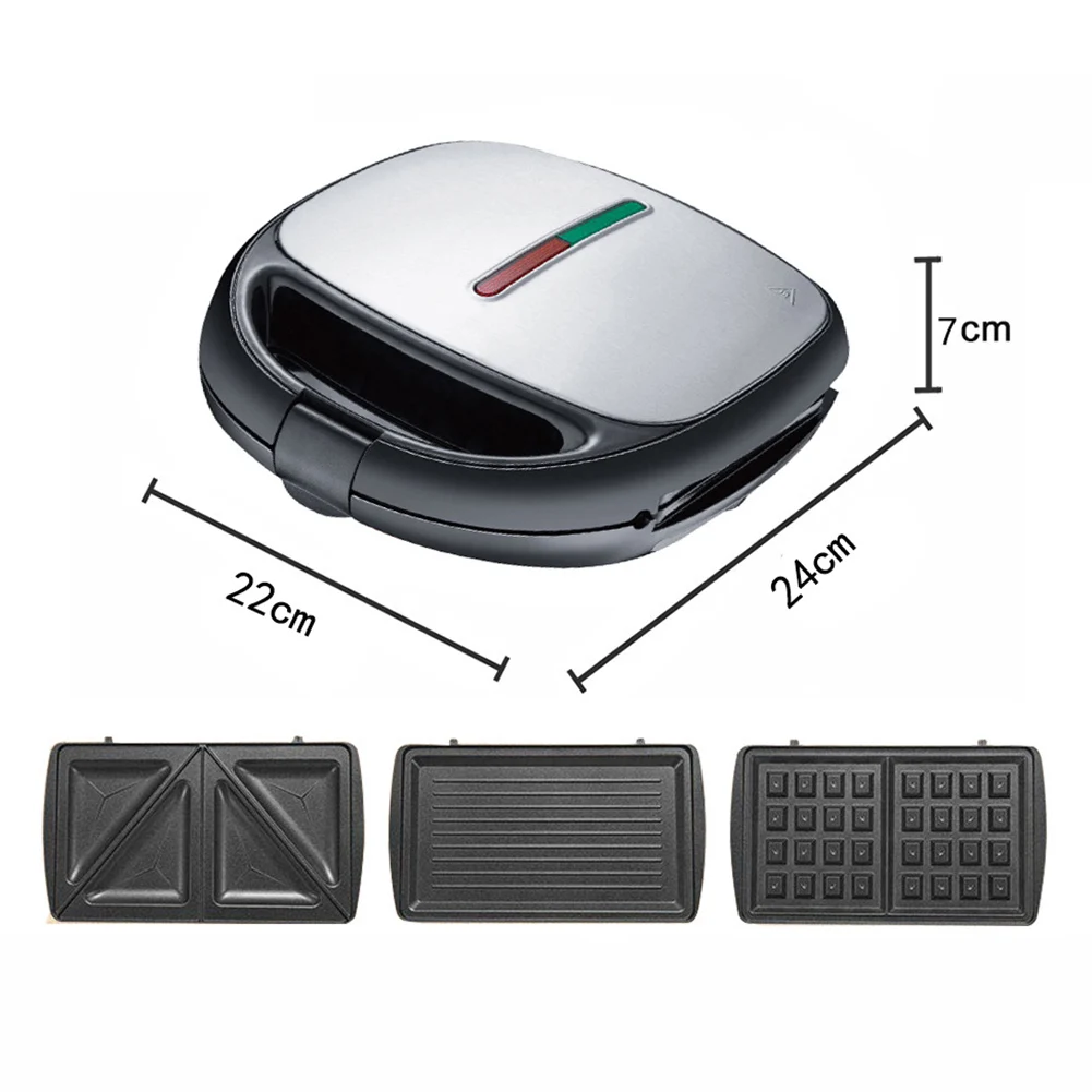 

800W 5 in 1 Multifunction Electric Sandwich Bubble Waffle Pancake Donut Stainless Steel Kitchen Breakfast Machine EU Plug