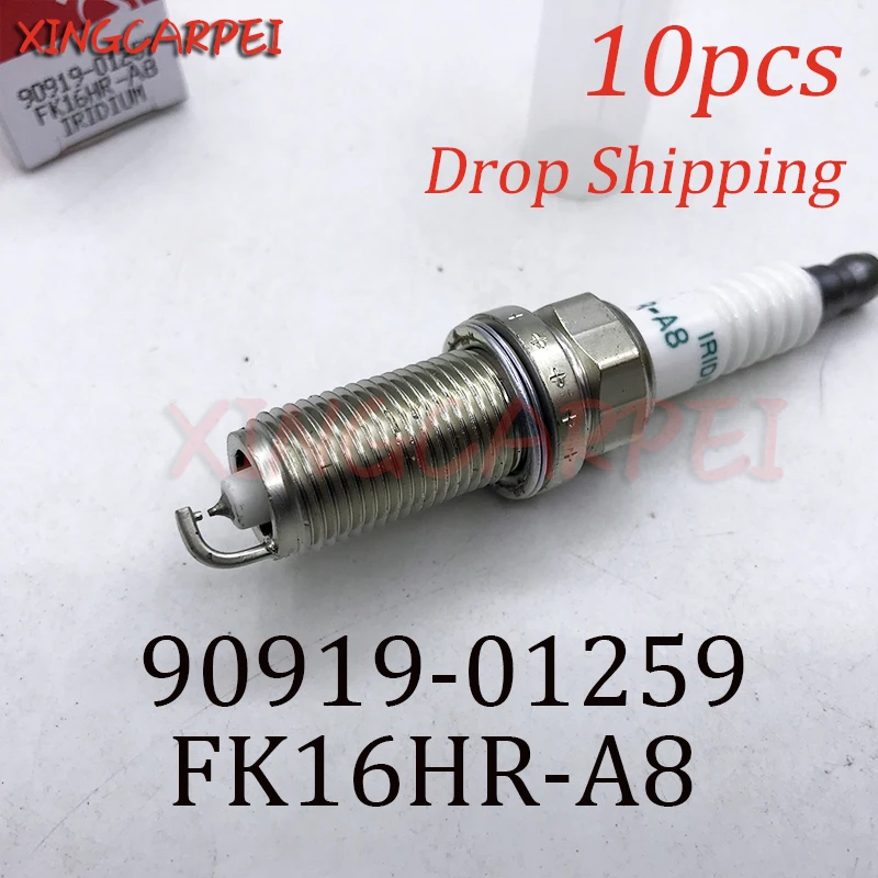 10 шт. 90919-01259 FK16HRA8 двойная иридиевая Свеча зажигания для Toyota Avalon Camry RAV4 Lexus 90919 01259