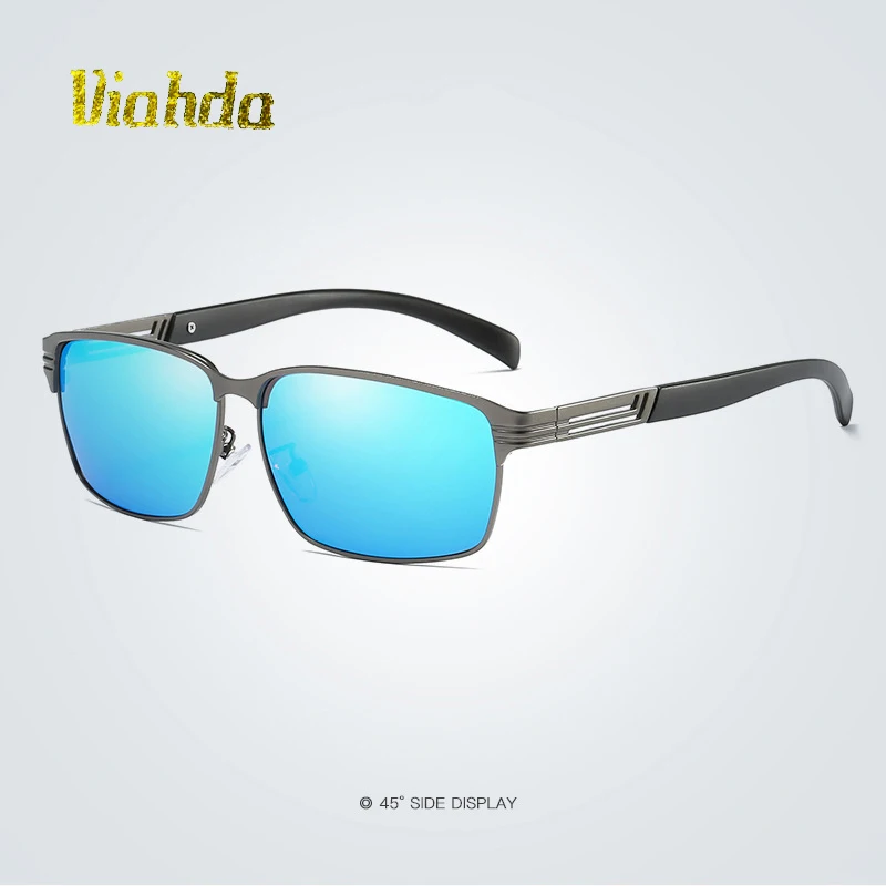 Мужские Винтажные Квадратные Солнцезащитные очки VIAHDA поляризационные с линзами