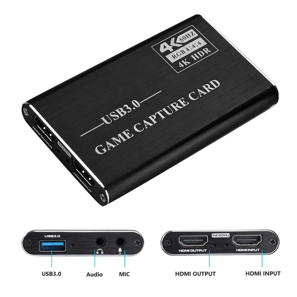 4K 60 Гц HDMI видеозахват USB 3.0 к карта захвата видео ключ для игр потоковой прямой