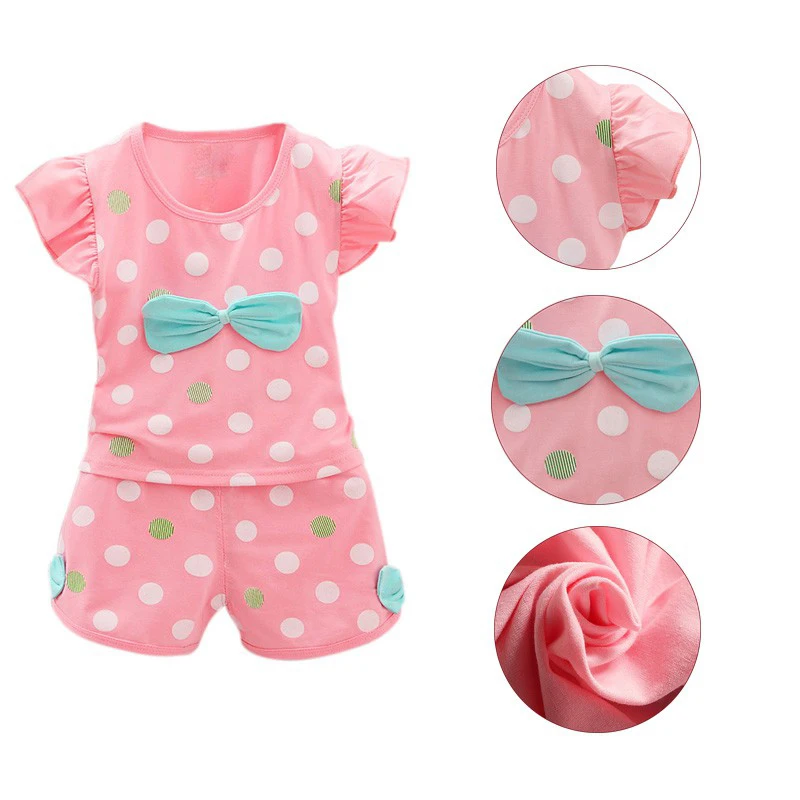 2018 хит летний модный комплект одежды для маленьких девочек жилет с бантом и