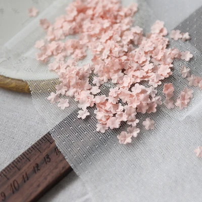 Flesh pink 0.9cm 100 шт/1 упаковка, атласная, 3D, прессованная, Zou, лепесток, цветок, кусок, атласная мини-лента, аксессуары для цветов RS1279 - Цвет: Flesh pink 0.9cm