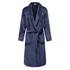 Мужской темно-синий халат Домашняя одежда для сна из кораллового флиса интимное белье Ночная рубашка пеньюар размера плюс 3XL для 100 кг-120 кг