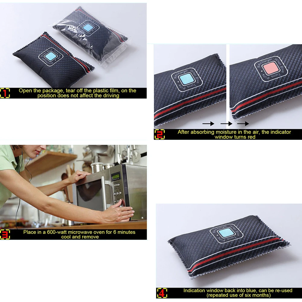 

Reusable Dehumidifier Desiccant Clear Windscreen Damp Moisture Condensation Absorbing Dry Bag For Car Van Caravan Home