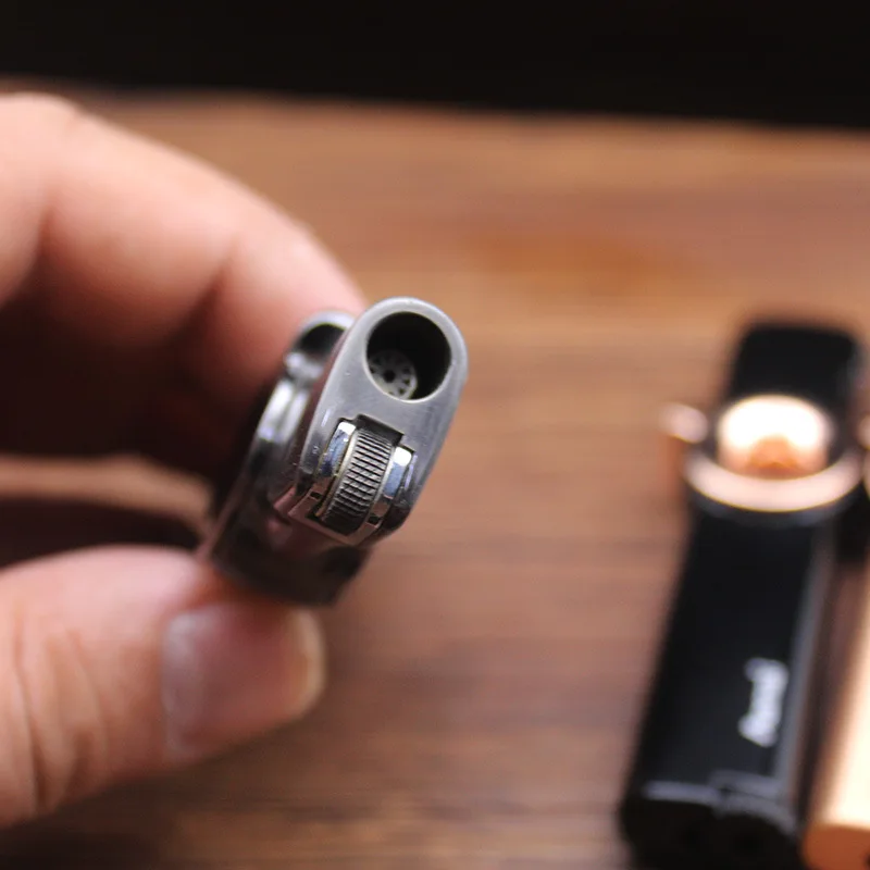 Креативный стильный фонарь, турбо-зажигалка, Джет бутан, металлическая газовая зажигалка, труба, ветрозащитная для сигарет, сигар, 1300 C, гаджеты для мужчин