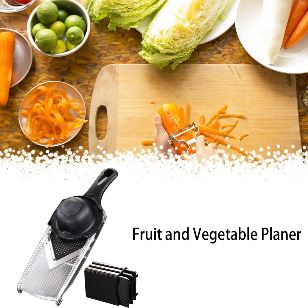 

Vegetable Cutter Kitchen Accessories Slicer Fruit Cutter Potato Peeler Carrot Cheese Grater Vegetable Slicer Black