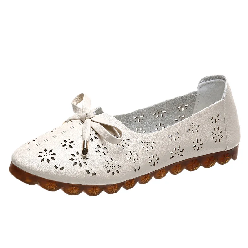

Summer Women's Sandals Hollow Tendon Soft Sole Flat Shoes New Breathable Peas Shoes Casual Shoes Single Shoes Free Shipping
