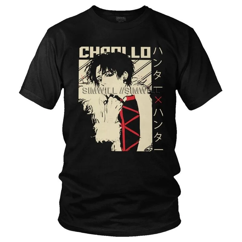 

Hunter X Hunter Chrollo Lucilfer Футболка мужская футболка с принтом хлопковая футболка с короткими рукавами с рисунком из аниме HXH манга городской футбол...