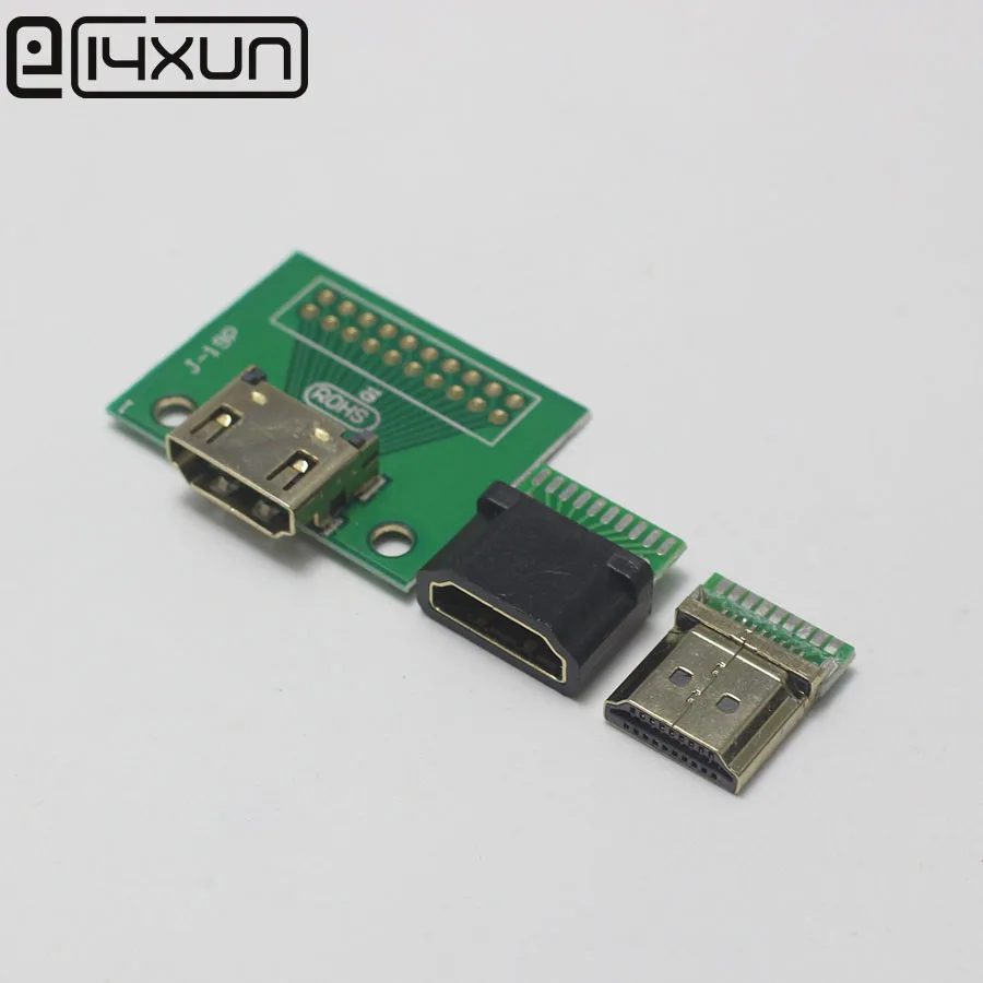 1 шт. 19 контактный Штекерный разъем HDMI с золотым покрытием|Соединители| |