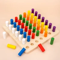color sorting montessori wooden toys stacking board kids learning counting sensory toys montessori educational toys for children