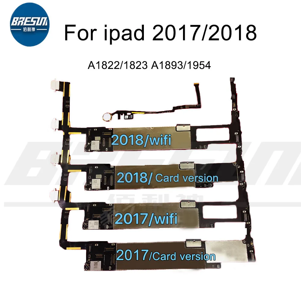 

Original Unlocked No ICloud For IpadA1822 A1823A1893 G With Fingerprint 3D Touch,A1954 2017 Mainboard For Ipad2018 Motherboard