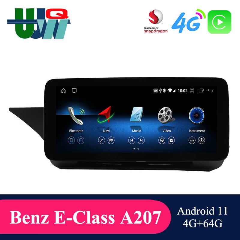

UJQW Android 11 4G 64G 8 Core AutoRadio Car Stereo for Mercedes Benz Coupe C207 A207 W207 2009-2016 Carplay Android Auto BT GPS